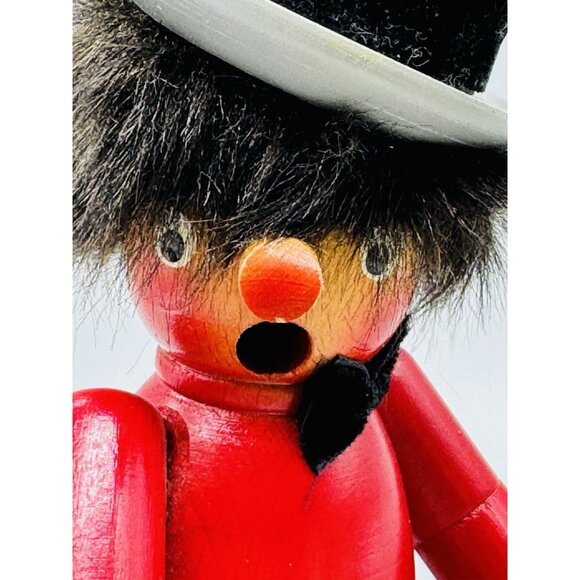 Handcrafted Wooden Man Boy Top Hat German Incense Burner Smoker 9 inch - Picture 2 of 7